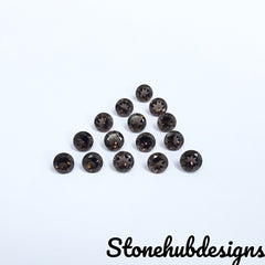 3MM, 3.50MM, 4MM, 4.50MM, 5MM, 6MM Natural Smoky Quartz Faceted Round Cut Gemstone, AAA Smoky Quartz Round Loose Calibrated Cut For Jewelry