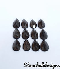 6x8MM, 7x9MM, 8x10MM Natural Smoky Quartz Faceted Pear Cut Gemstone, AAA Brown Smoky Quartz Pear Loose Calibrated Cut Stone for jewelry