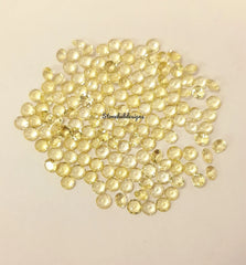 3MM, 3.50MM, 4MM, 4.50MM, 5MM Natural Lemon Quartz Faceted Round Cut Stone, AAA Lemon Quartz Round Loose Calibrated Cut Gemstone For Jewelry