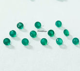 5 pieces 1MM, 1.50MM Natural GREEN ONYX Faceted Round Cut gemstone, AAA Green Onyx Faceted Loose Calibrated Round Cut For Jewelry Making