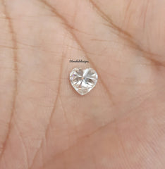 Moissanite Faceted Heart Cut Gemstone, AAA D Color White Moissanite Faceted Heart Shape Cut Gemstone For Jewelry