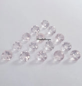 3MM, 3.50MM, 4MM, 4.50MM, 5MM Natural Rose Quartz Faceted Round Cut Gemstone, AAA Rose Quartz Round Loose Calibrated Cut Stone For Jewelry