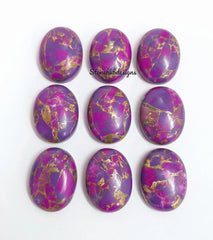 4x6MM-20x30MM Natural Purple Copper Turquoise Oval Cabochon Gemstone, AAA Purple Copper Turquoise Cabochon Oval Calibrated Loose For Jewelry