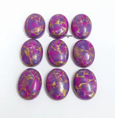 4x6MM-20x30MM Natural Purple Copper Turquoise Oval Cabochon Gemstone, AAA Purple Copper Turquoise Cabochon Oval Calibrated Loose For Jewelry