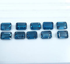 5x7MM, 6x8MM, 7x9MM, 8x10MM Natural London Topaz Faceted Octagon Cut Stone, AAA London Topaz Octagon faceted Calibrated Loose for Jewelry