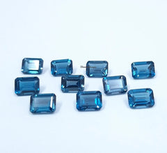 5x7MM, 6x8MM, 7x9MM, 8x10MM Natural London Topaz Faceted Octagon Cut Stone, AAA London Topaz Octagon faceted Calibrated Loose for Jewelry