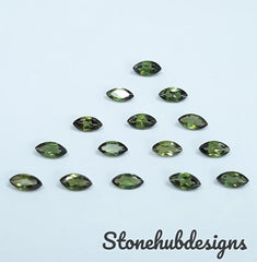 2x4MM, 2.5x5MM Natural Green Tourmaline Faceted Marquise Cut Gemstone, AAA Green Tourmaline Faceted Gems Fine Quality For Jewelry