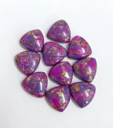 5MM-20MM Natural Purple Copper Turquoise Trillion Cabochon Gemstone, AAA Purple Copper Turquoise Cabochon Trillion Calibrated For Jewelry