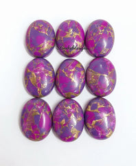 4x6MM-20x30MM Natural Purple Copper Turquoise Oval Cabochon Gemstone, AAA Purple Copper Turquoise Cabochon Oval Calibrated Loose For Jewelry