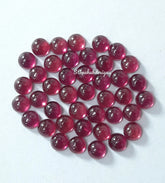 3MM, 4MM RUBY Cabochon Round Loose Gemstone, AAA Ruby Round Cabochon Loose Gemstone, GF Ruby Round Flat back Cabs Loose Stone for Jewelry