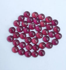 3MM, 4MM RUBY Cabochon Round Loose Gemstone, AAA Ruby Round Cabochon Loose Gemstone, GF Ruby Round Flat back Cabs Loose Stone for Jewelry