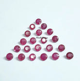 3MM, 4MM, 5MM RUBY Faceted Round Loose Gemstone, Ruby Round Faceted Loose Gemstone, GF Ruby Faceted Loose stone for Jewelry