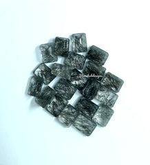 5X7MM, 6X8MM, 7X9MM, 8X10MM Natural Black Rutile Faceted Octagon Cut Gemstone, AAA Quality Black Rutile Quartz Octagon Cut stone for jewelry