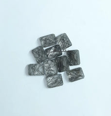 5X7MM, 6X8MM, 7X9MM, 8X10MM Natural Black Rutile Faceted Octagon Cut Gemstone, AAA Quality Black Rutile Quartz Octagon Cut stone for jewelry