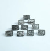 5X7MM, 6X8MM, 7X9MM, 8X10MM Natural Black Rutile Faceted Octagon Cut Gemstone, AAA Quality Black Rutile Quartz Octagon Cut stone for jewelry