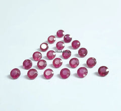 3MM, 4MM, 5MM RUBY Faceted Round Loose Gemstone, Ruby Round Faceted Loose Gemstone, GF Ruby Faceted Loose stone for Jewelry