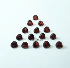 3MM, 4MM, 5MM, 6MM Natural Garnet Faceted Heart Cut Loose Gemstone, AAA Mozambique Garnet faceted Heart Cut loose Stone for jewelry