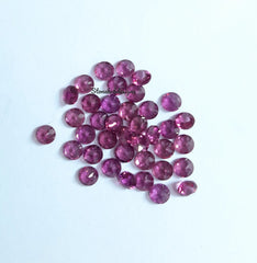 2.50MM, 3MM, 3.50MM, 4MM Natural Rhodolite Garnet Faceted Round Cut Gemstone, AAA Pink Garnet faceted Round Calibrated Stone for jewelry