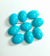 6x8MM, 7x9MM, 8x10MM, 9x11MM Natural Turquoise Cabochon Oval Gemstone, AAA Sleeping Beauty Arizona Turquoise Oval Cabochon For Jewelry