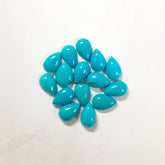 3x5MM, 4x6MM, 5x7MM Natural Turquoise Cabochon Pear Gemstone, AAA Sleeping beauty Turquoise Smooth Pear Cabs Stone for Fine Jewelry
