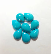 10x12MM, 10x14MM, 12x16MM, 13x18MM Natural Turquoise Cabochon Pear Gemstone, AAA Sleeping Beauty Arizona Turquoise Pear Cabochon For Jewelry