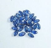 2x3.50MM, 2x4MM Natural Blue Sapphire faceted Marquise Cut Gemstone, AAA Blue Sapphire Faceted Marquise loose Calibrated Precious Gemstones