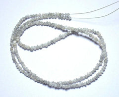 Natural Grey Diamond Uncut Rough Beads, Raw Rough Diamonds, Natural Rondelle Beads For Jewelry, Diamond Necklace