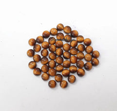 2.50MM, 3MM, 4MM Natural Tiger Eye Cabochon Round Gemstone, AAA TIGER Eye Smooth Round Cabochon Loose Gemstone For Jewelry