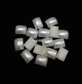 5x7MM, 6x8MM Natural Fresh Water White Pearl Octagon Cabochon Gemstone, AAA White Pearl Octagon Cabochon Loose stone For Jewelry