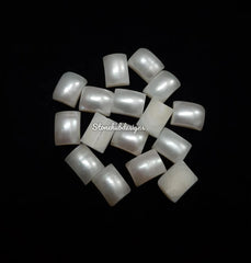 5x7MM, 6x8MM Natural Fresh Water White Pearl Octagon Cabochon Gemstone, AAA White Pearl Octagon Cabochon Loose stone For Jewelry
