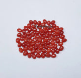 3x4MM, 3x5MM Natural Italian Coral Oval Cabochon Loose Gemstone, AAA Red Coral Smooth Oval Flat Back Cabs stone for jewelry