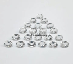 2x3MM, 3x4MM Natural White Topaz Faceted Oval Cut Gemstone, AAA White Topaz faceted Oval Loose Calibrated Cut Gemstone for jewelry