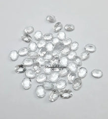 2x3MM, 3x4MM Natural White Topaz Faceted Oval Cut Gemstone, AAA White Topaz faceted Oval Loose Calibrated Cut Gemstone for jewelry