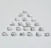 2x3MM, 3x4MM Natural White Topaz Faceted Pear Cut Gemstone, AAA White Topaz Faceted Pear Loose Calibrated Cut Gemstone for jewelry