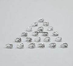 2x3MM, 3x4MM Natural White Topaz Faceted Pear Cut Gemstone, AAA White Topaz Faceted Pear Loose Calibrated Cut Gemstone for jewelry