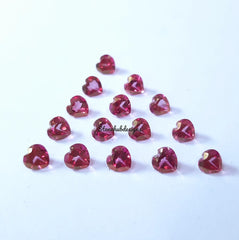 5MM, 6MM, 7MM, 8MM Natural Pink Topaz Faceted Heart Cut Gemstone, AAA Pink Topaz Faceted Heart Loose Calibrated Cut Gemstone For Jewelry