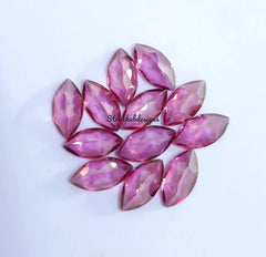 3x6MM, 4x8MM, 5x10MM, 6x12MM Natural Pink Topaz Faceted Marquise Cut Gemstone, AAA Pink Topaz Faceted Marquise Calibrated Loose Gemstone