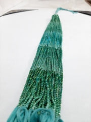 2-2.50MM Natural Tibetan Turquoise micro cut faceted Rondelle Beads, Turquoise micro Faceted Round Beads, 13 Inches Strand