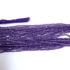 2-2.50MM Natural Amethyst Micro cut Faceted Rondelle Beads, AAA Tiny purple Gemstone Beads Amethyst faceted rondelle beads for jewelry