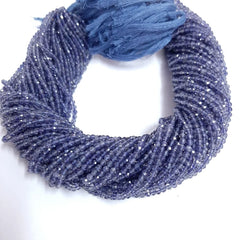 2-2.50MM Natural Iolite Micro cut Faceted Rondelle Beads, AAA Quality Blue Iolite Rondelle Faceted Bead For Jewelry