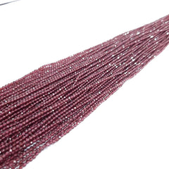 2-2.50MM Natural Rhodolite Garnet Micro cut Faceted Rondelle Beads, AAA Garnet rondelle faceted beads for jewelry, Rhodolite beads