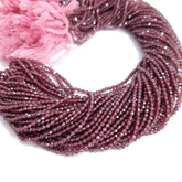 2-2.50MM Natural Rhodolite Garnet Micro cut Faceted Rondelle Beads, AAA Garnet rondelle faceted beads for jewelry, Rhodolite beads