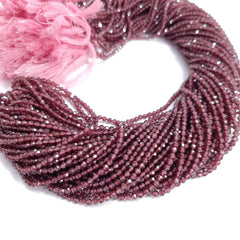 2-2.50MM Natural Rhodolite Garnet Micro cut Faceted Rondelle Beads, AAA Garnet rondelle faceted beads for jewelry, Rhodolite beads