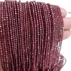 2-2.50MM Natural Rhodolite Garnet Micro cut Faceted Rondelle Beads, AAA Garnet rondelle faceted beads for jewelry, Rhodolite beads