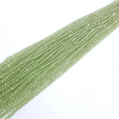 2-2.50MM Natural Peridot faceted Rondelle Micro Cut beads, AAA Quality Peridot Beads For Jewelry Making