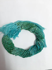 2-2.50MM Natural Tibetan Turquoise micro cut faceted Rondelle Beads, Turquoise micro Faceted Round Beads, 13 Inches Strand
