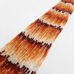 2-2.50MM Natural Fire opal micro faceted Rondelle beads, AAA Quality Mexican fire opal necklace beads For Jewelry Making