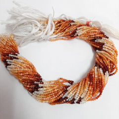 2-2.50MM Natural Fire opal micro faceted Rondelle beads, AAA Quality Mexican fire opal necklace beads For Jewelry Making