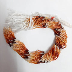 2-2.50MM Natural Fire opal micro faceted Rondelle beads, AAA Quality Mexican fire opal necklace beads For Jewelry Making