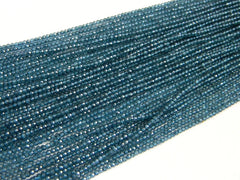 2-2.50MM AAA London Blue Topaz Faceted Rondelle Beads, London Micro cut Faceted Rondelle beads 13"inch Strand For Jewelry Making